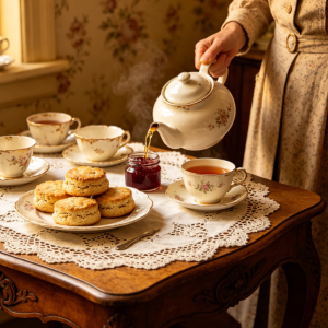Traditional Afternoon Tea – China Cups & Scones